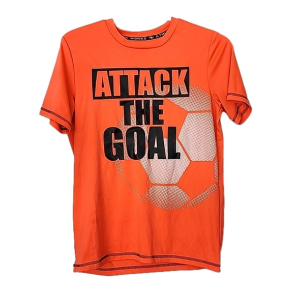 Athletic works orange boys short sleeve t-shirt XL 14 16 - Picture 1 of 4